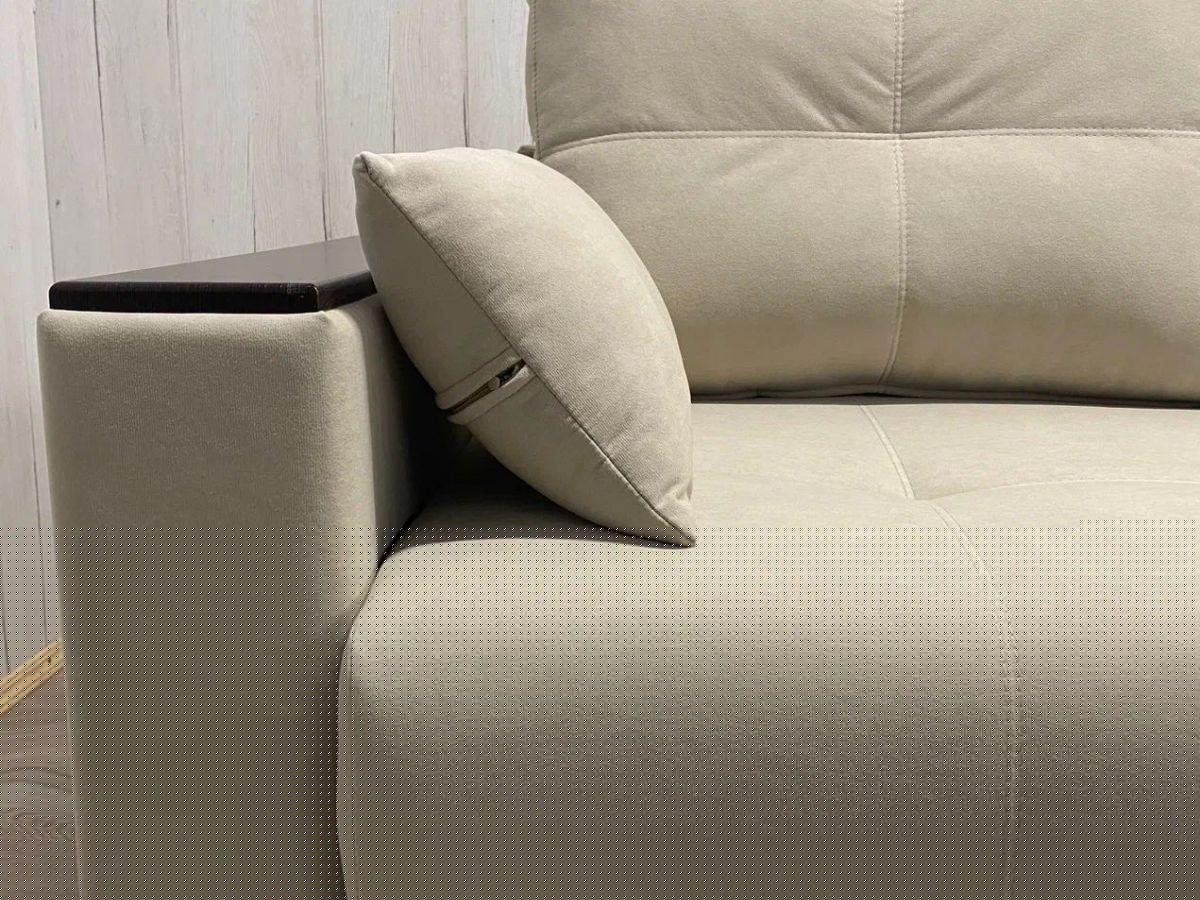 Диван угловой Комфорт-3 (НПБ+МДФ) велюр Luma 01 | фото 3