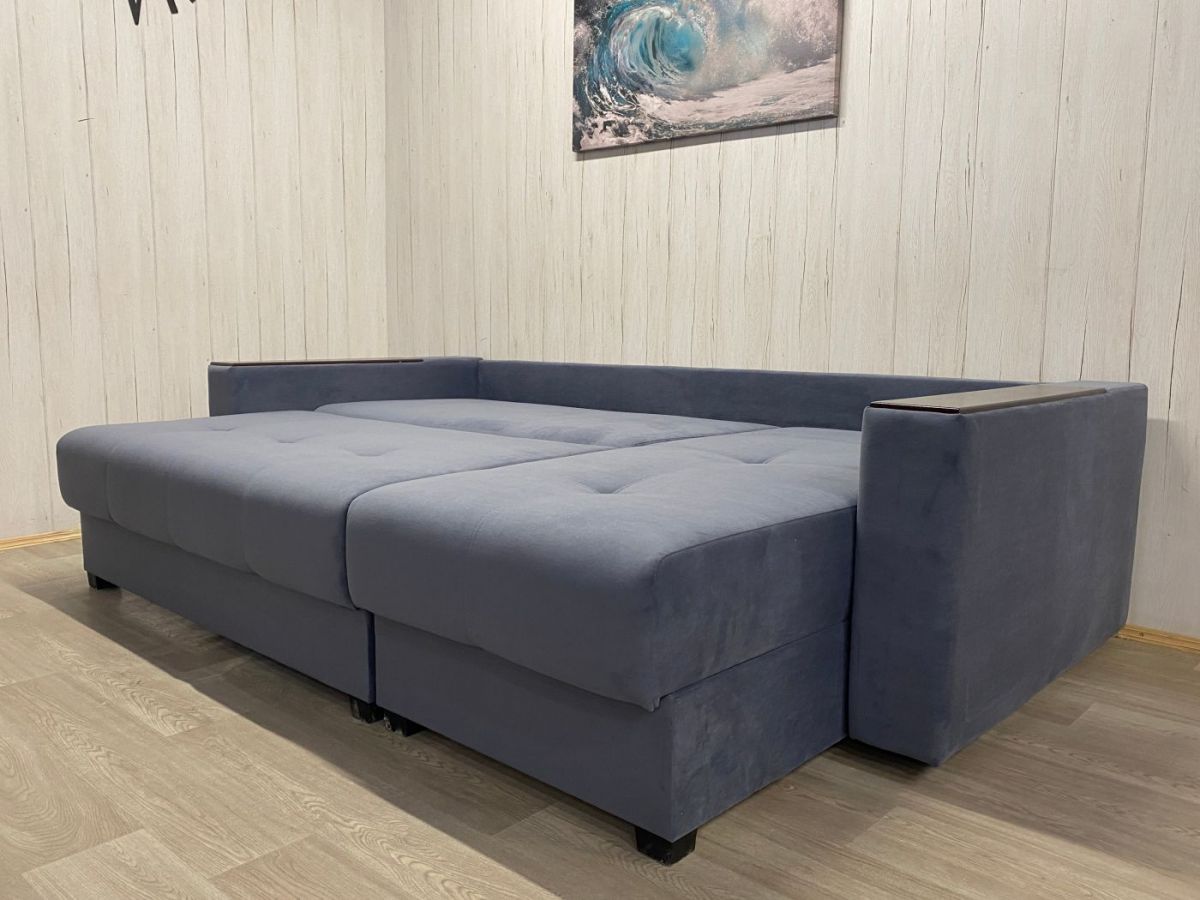 Диван угловой Комфорт-3 (НПБ+МДФ) велюр Monaco 13 | фото 4