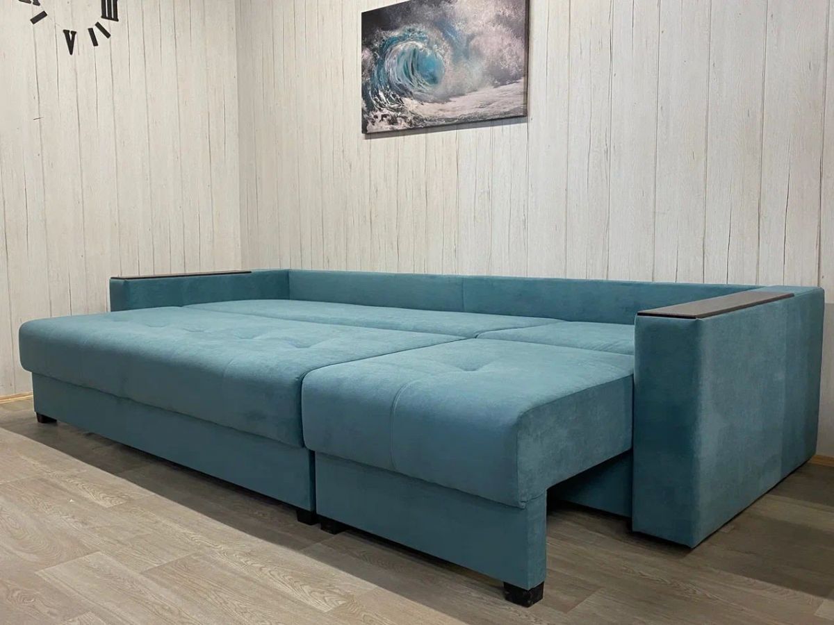 Диван Комфорт-6 модульный 3+1К (НПБ+МДФ) велюр Monaco 15 | фото 4