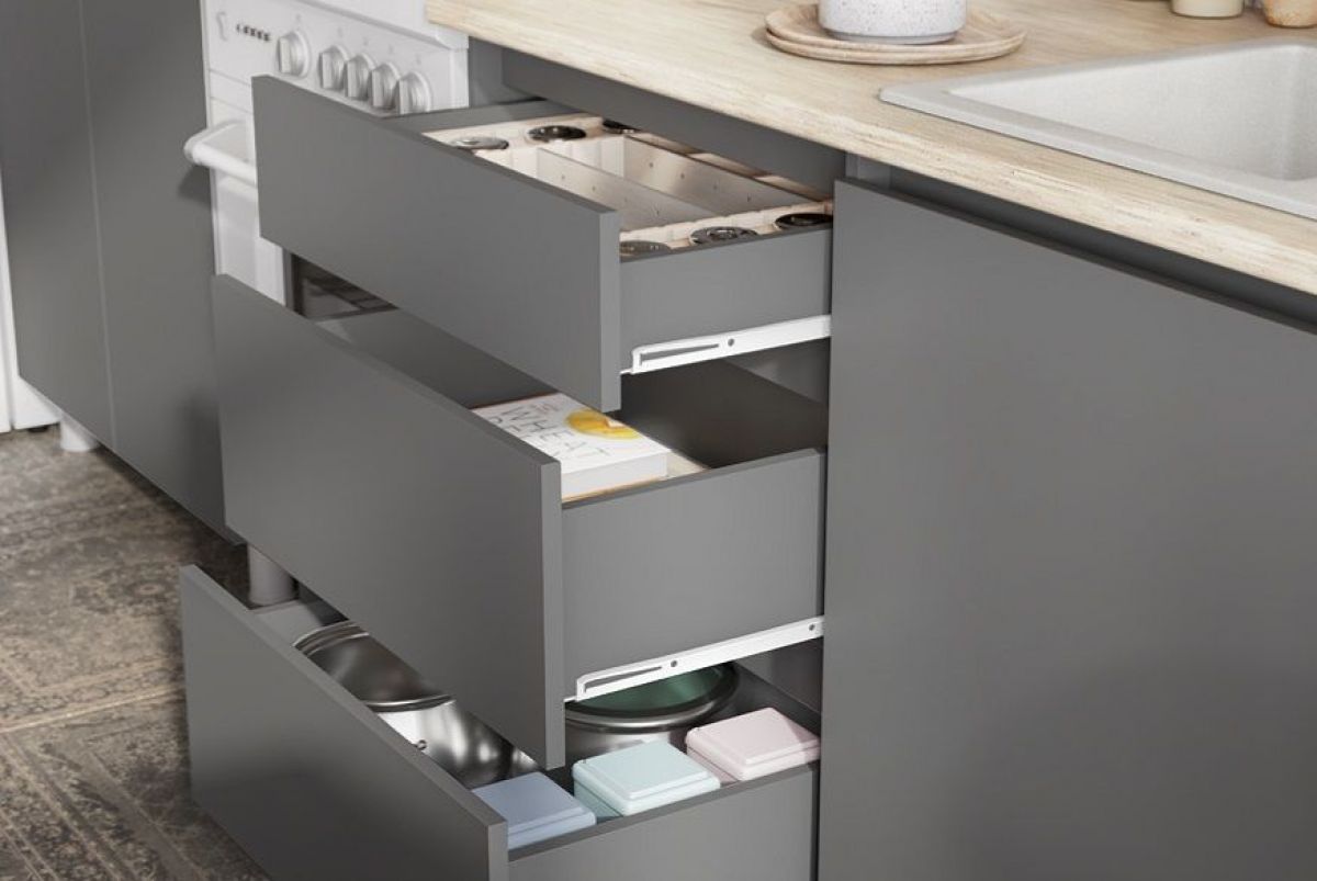 Кухонный гарнитур ДЕНВЕР (2000) Белый текстурный/Дуб Сонома | фото 3