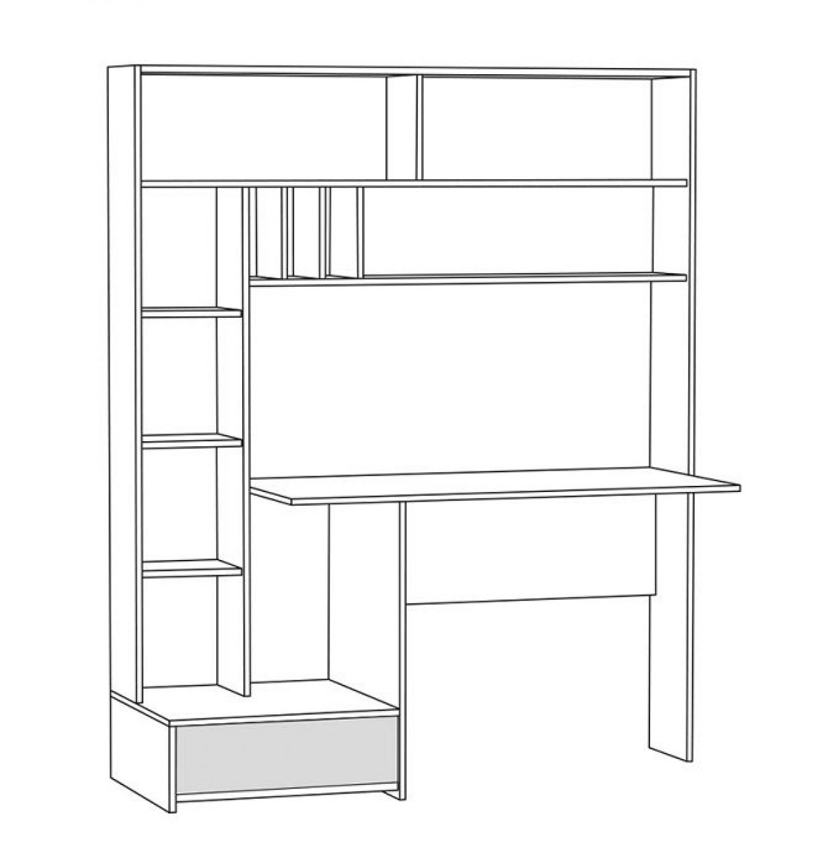 Стол письменный 03.243 Н Лайт (Сатин 7045 PE, Дымчатый Зеленый K521) | фото 3