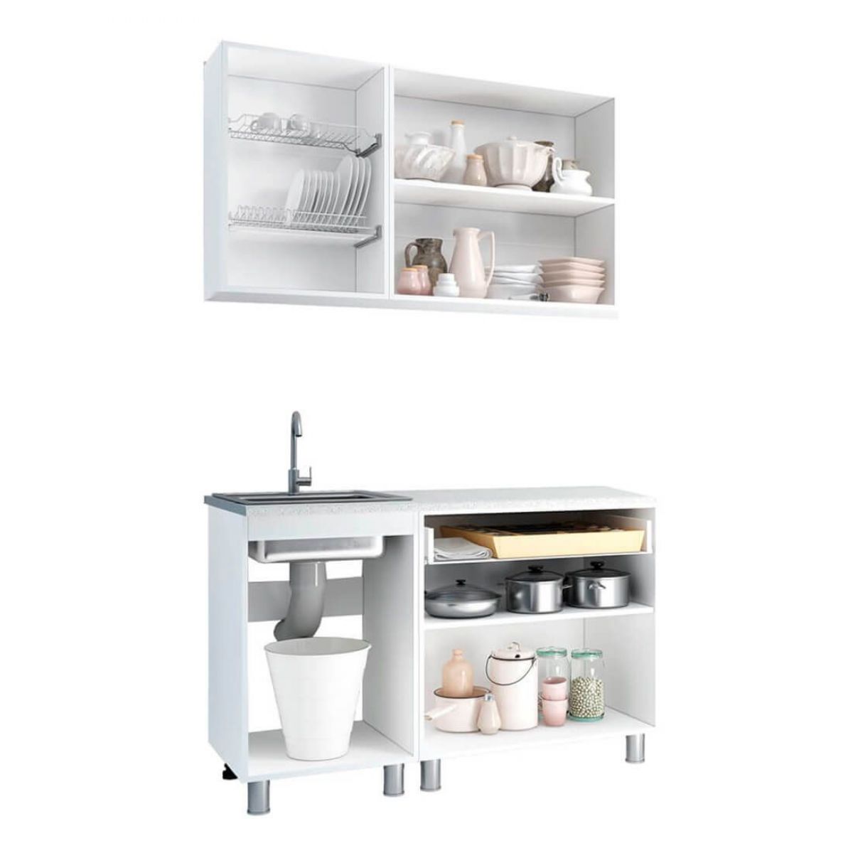 Кухня Айсбери 1.2 м (Белый/Дуб Сонома) | фото 2