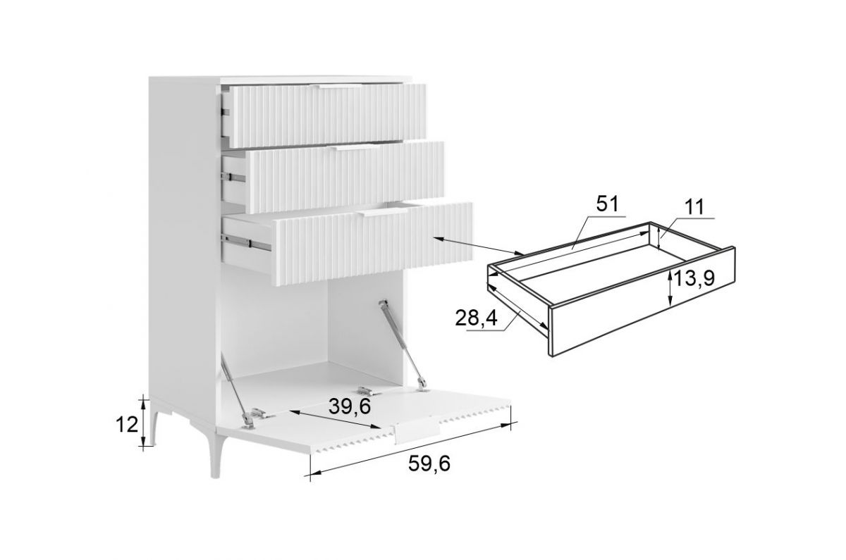 ЗЕФИР Гостиная К1 (белое дерево/белый муар) | фото 3