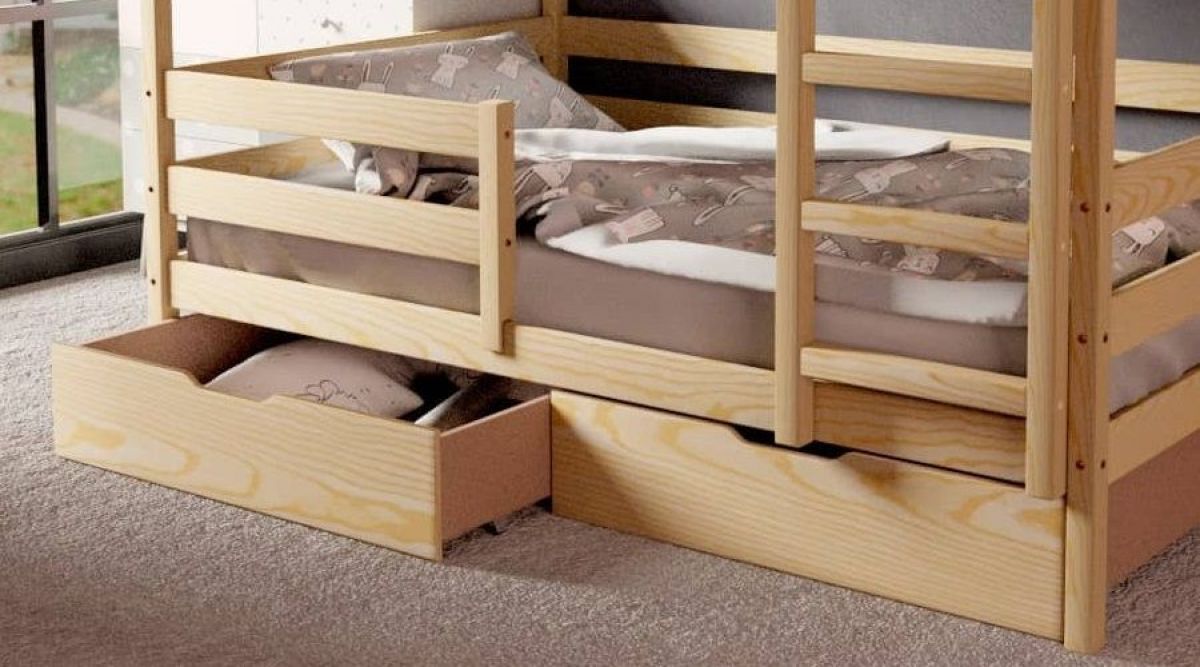 Кровать двухъярусная без крыши 80*190 без покраски | фото 4