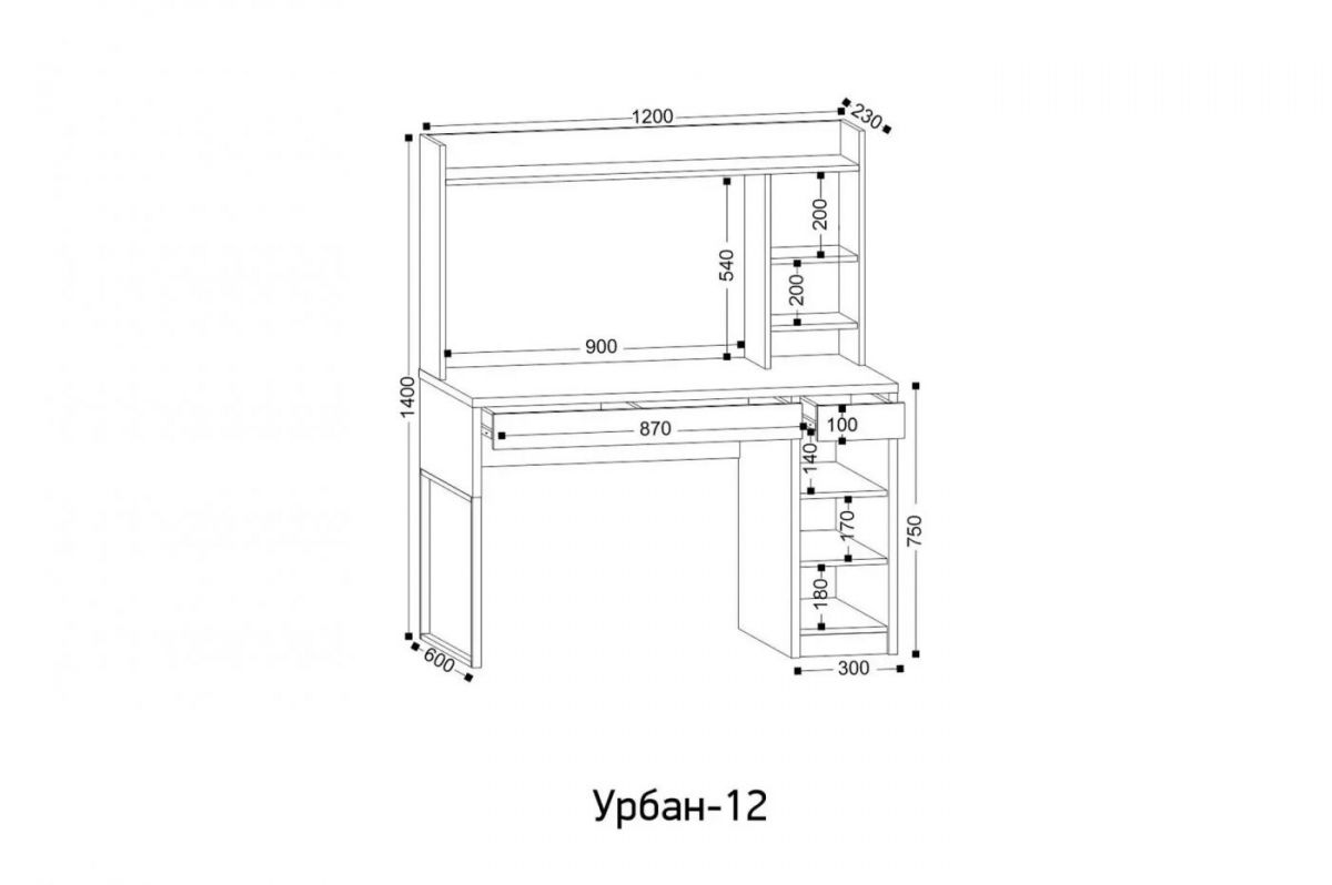 УРБАН - 12 Стол письменный | фото 2
