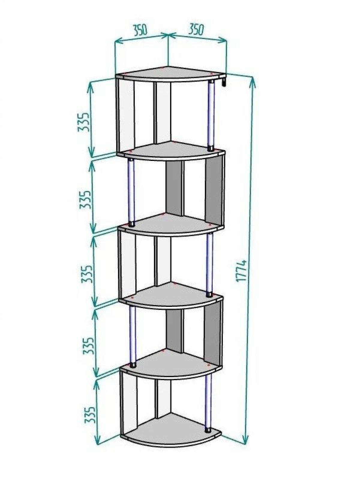 Стеллаж Maria S113-MA (Дуб Вотан) | фото 3