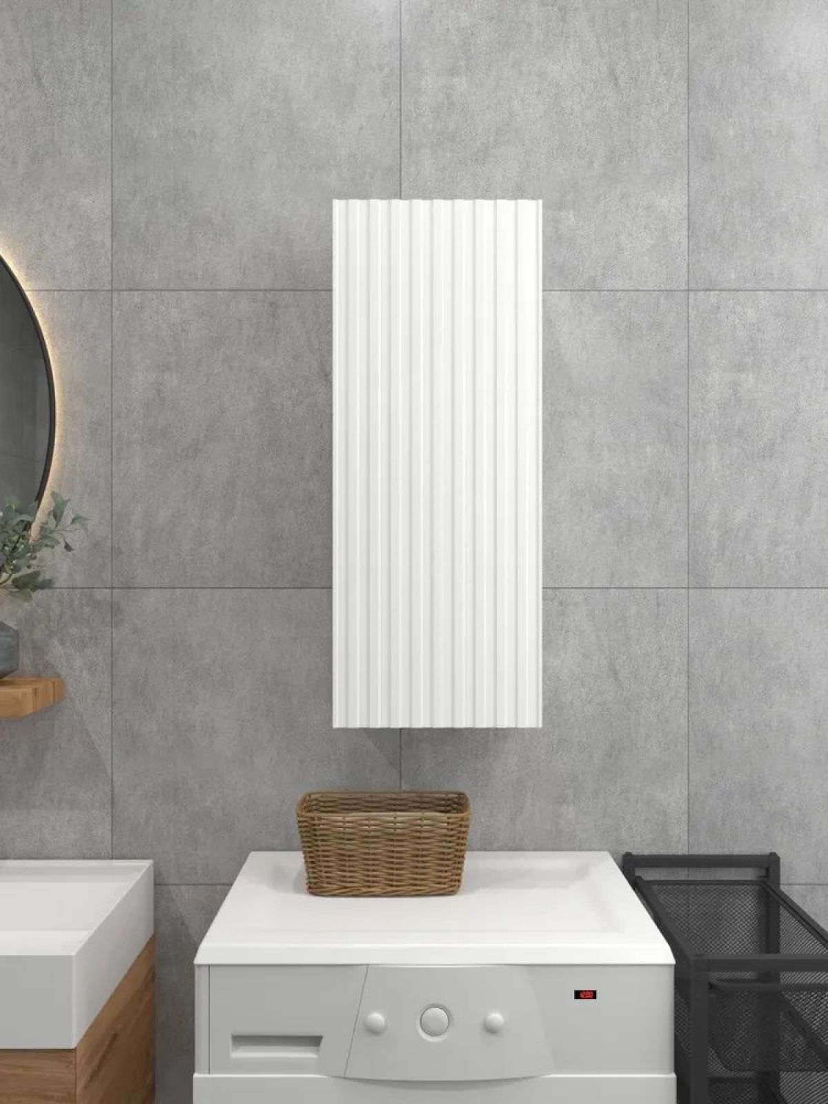 Шкаф навесной для ванной MH9-MA 300х750 (Белый-М 10.1.1) Белый глянец | фото 2