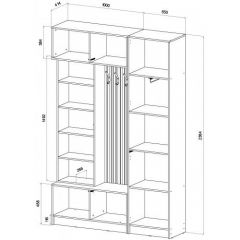 БАВАРИЯ Прихожая (дуб вотан/кашемир) | фото 2