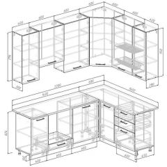 Кухонный гарнитур Антик 2200*1600 h950 (Стол. 26мм) | фото 2