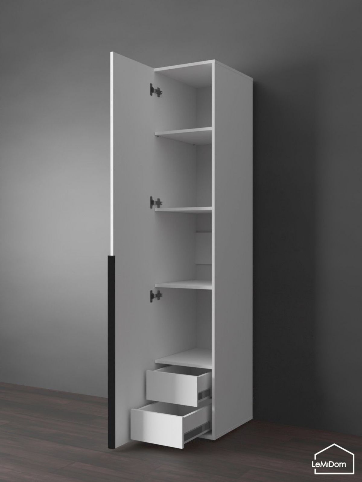 Шкаф Linnea MHR-1-4 2050х400х510 (Белый-М 11.1.1) | фото 6