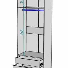 Шкаф Linnea MHR-2-3 2050х800х510 (Белый-М 11.1.2) | фото 3