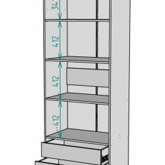 Шкаф Linnea MHR-2-4 2050х800х510 (Белый-М 11.1.1) | фото 3