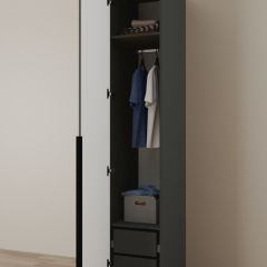 Шкаф Linnea MHR-1-3 2050х400х510 (Графит-М 11.1.25) | фото 5