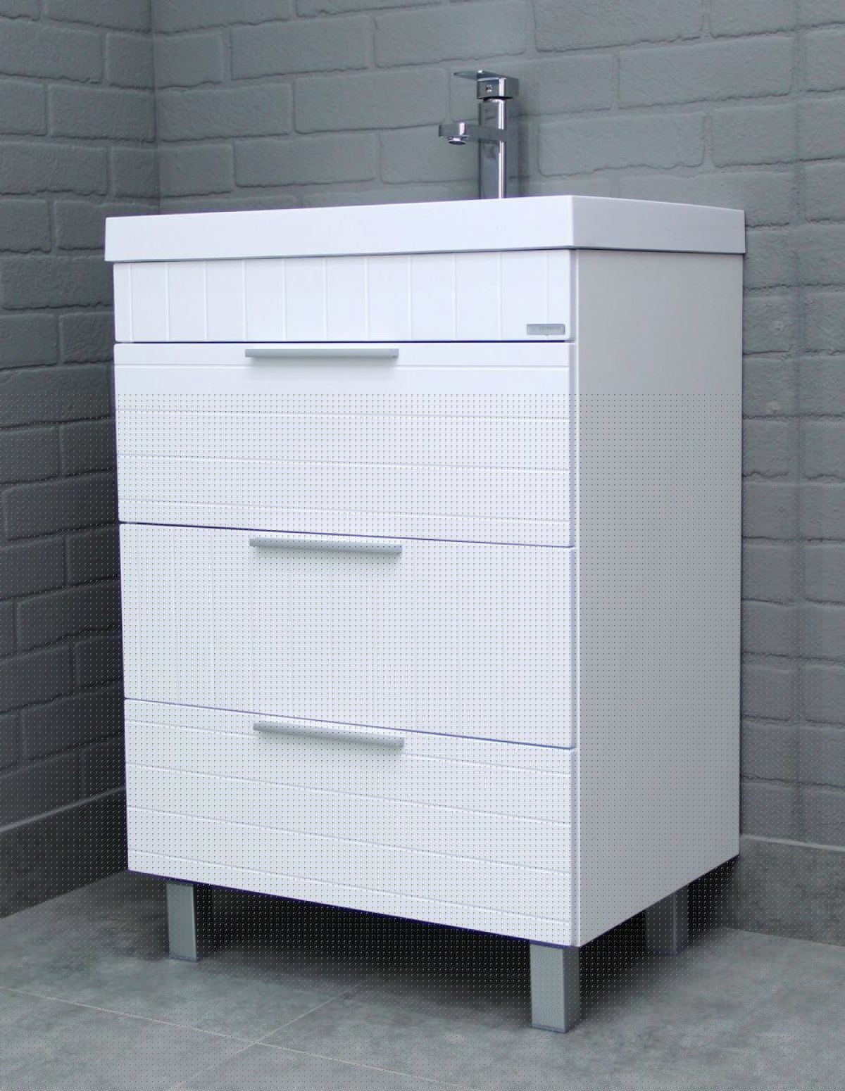 Тумба под умывальник "UNIT 60" Topaz с тремя ящиками В3 Домино (DT6401T) | фото 5