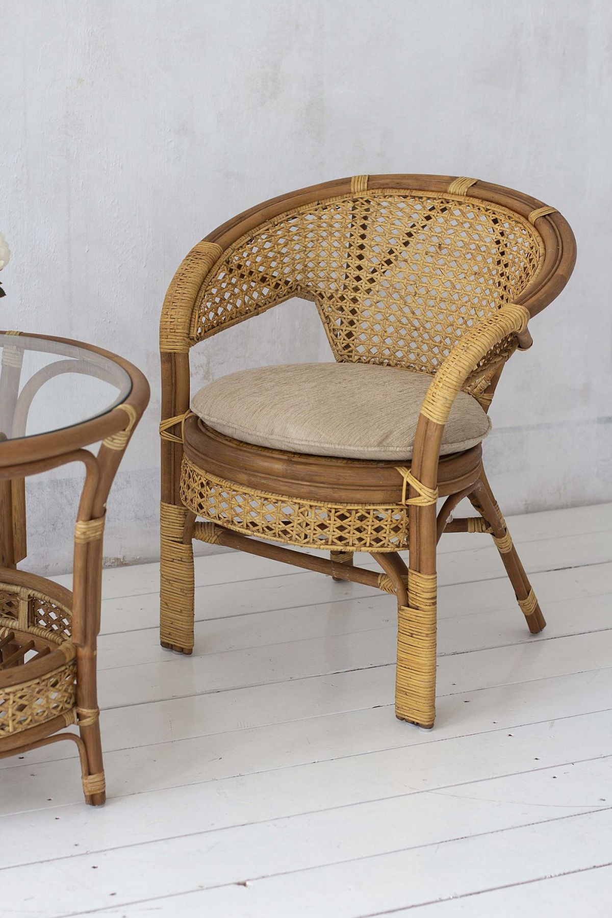 Комплект Пеланги 02/15 дуэт, стол круглый (Миндаль матовый) | фото 5