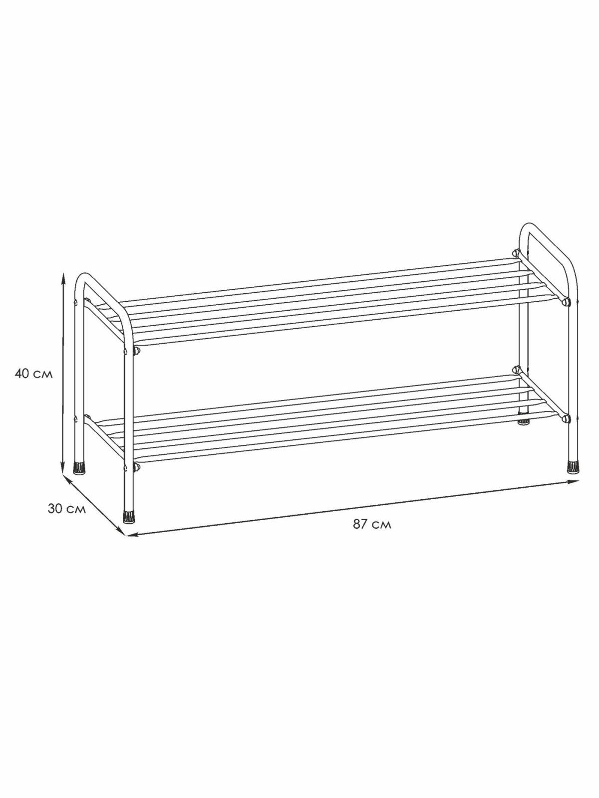 ПДОА32 Ч Подставка для обуви "Альфа 32" Черный | фото 2